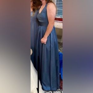 Blue bridesmaids dress